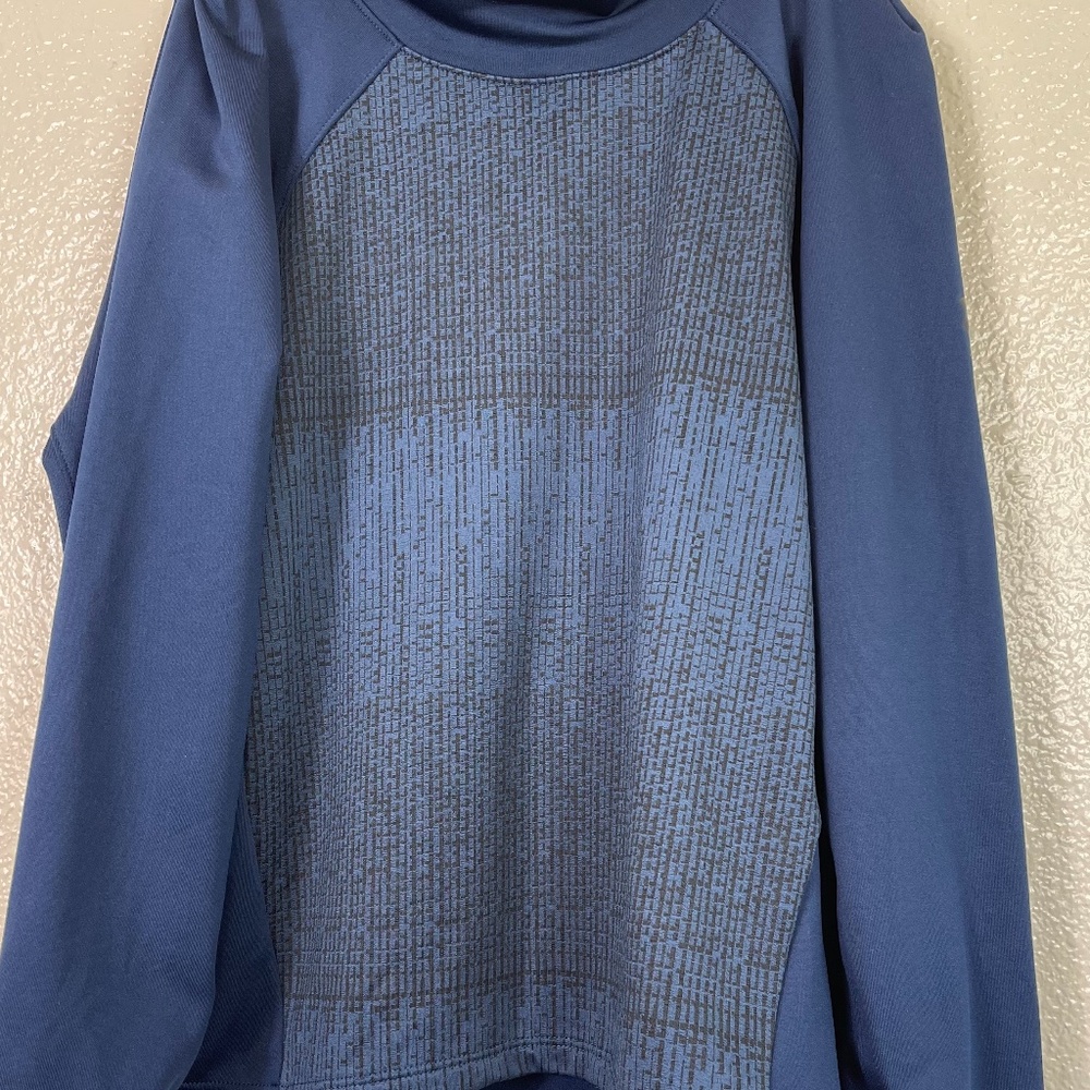 UNDER ARMOUR Athletic Sweatshirt Women’s size L Blue & Gray High Neck Cropped
